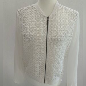 Alythea White Textured Jacket
